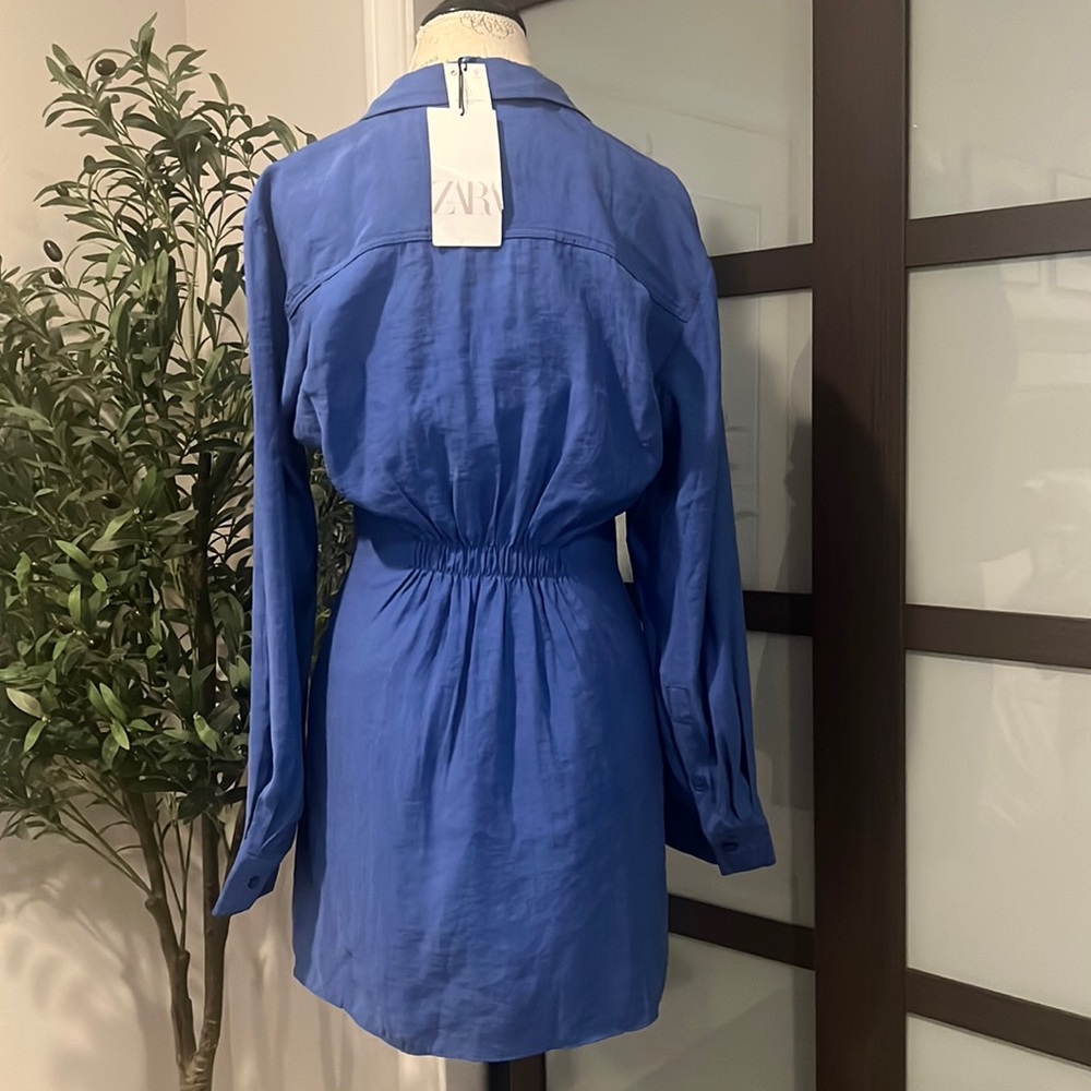 NWT Zara Blue Dress - Picture 6 of 6